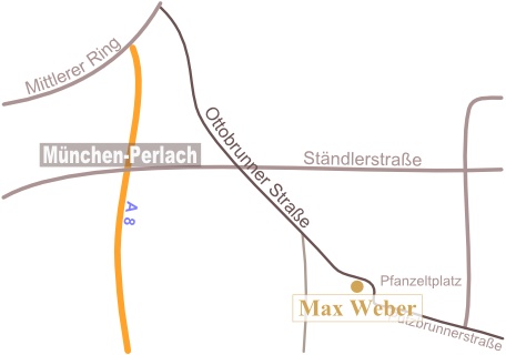Max Weber München Straßenkarte